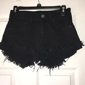 stretch american eagle jean shorts